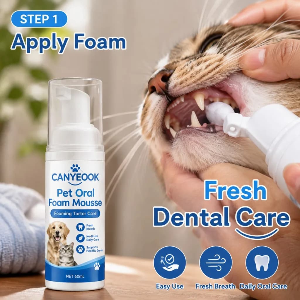 Pet Dental Mousse Spray Teeth Cleaner