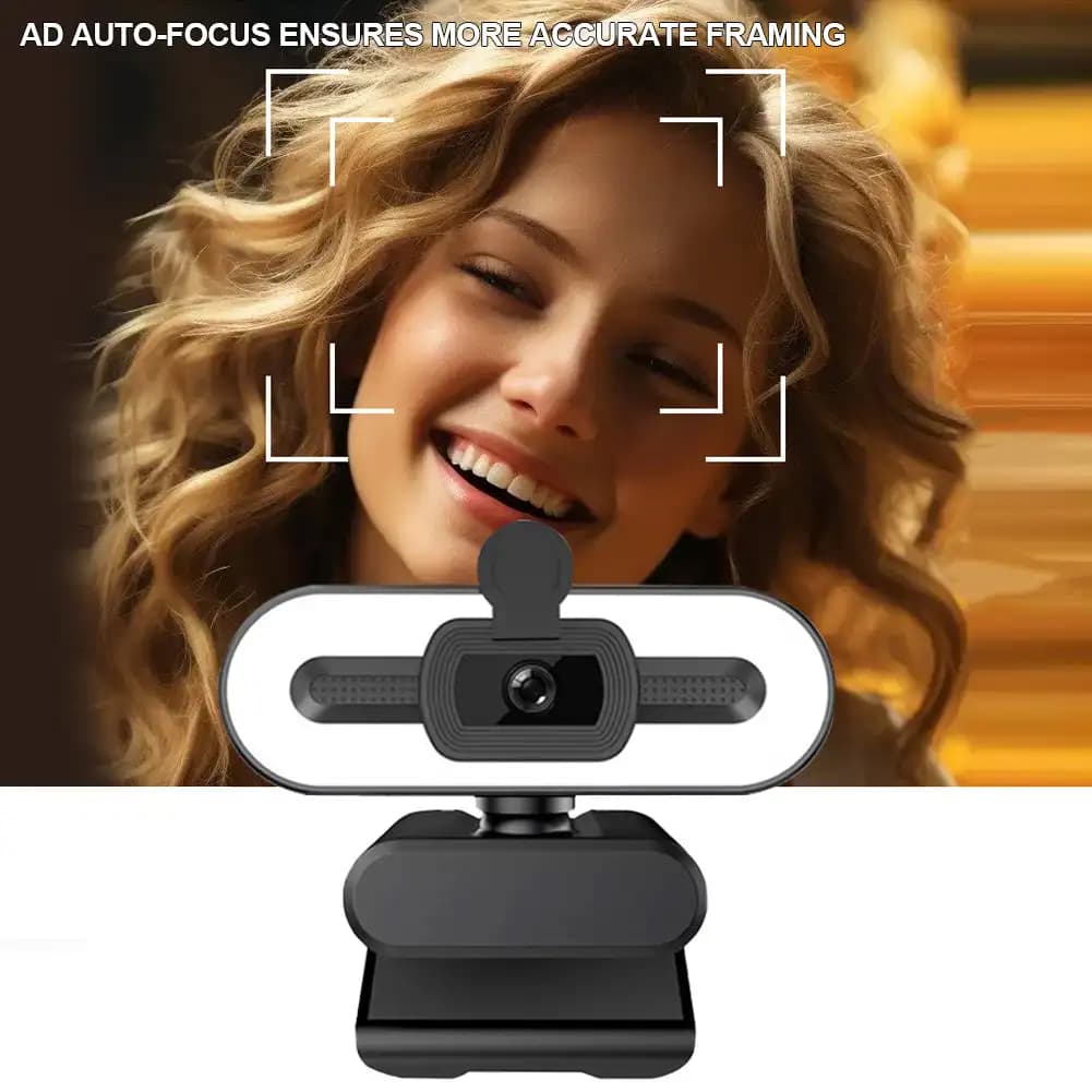 Full HD 1080P 2K 4K Webcam with Microphone PC Laptop Auto Focus Webcam Live Streaming Flexible Live Broadcast and Light Webcams