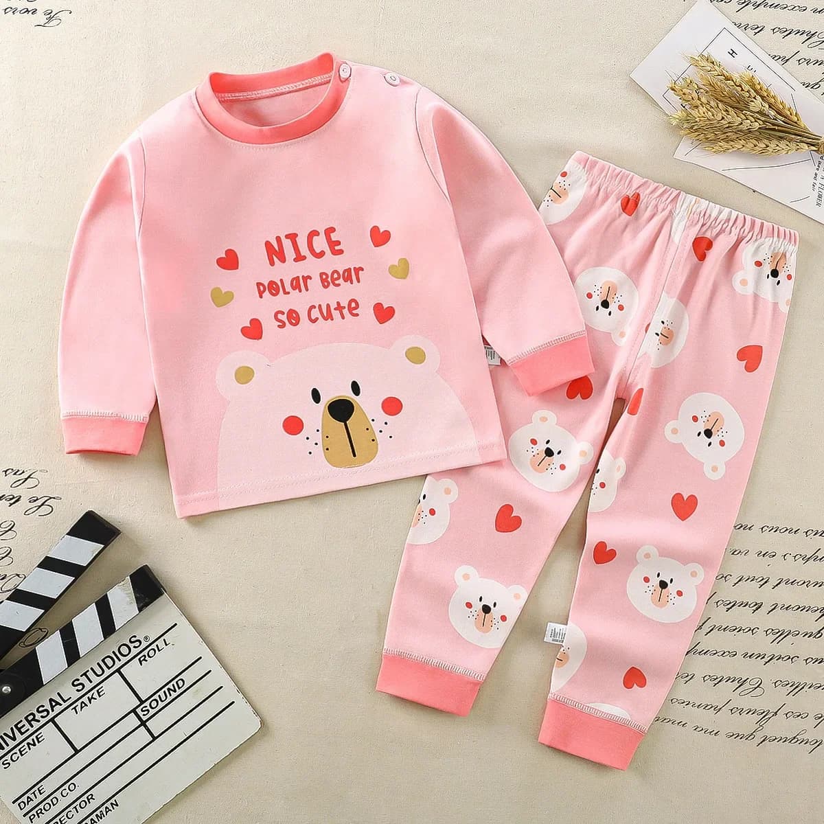 Kids Cotton Pajama Sets Autumn Winter