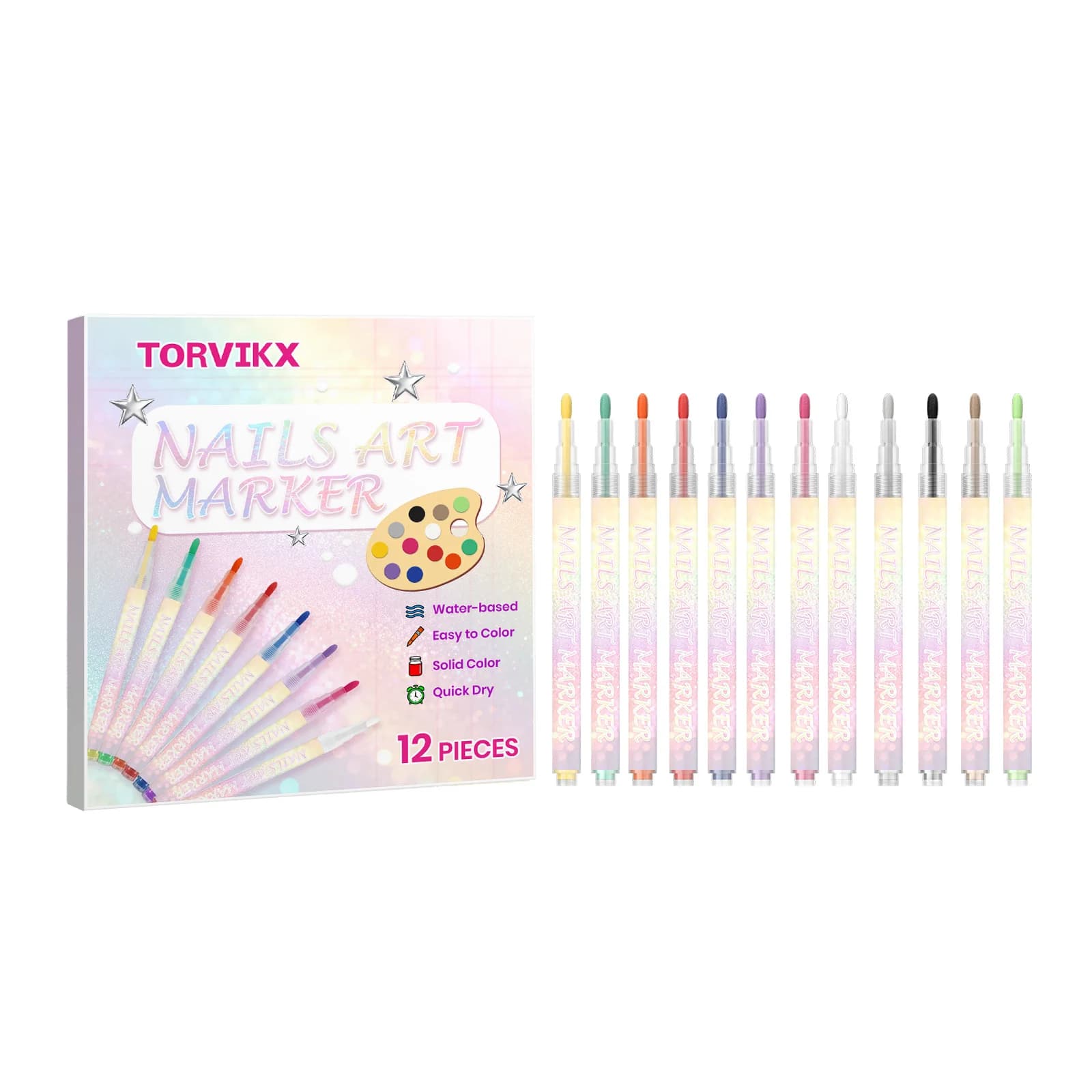 Nail Art Pen DIY Painting Fine Tip Long Lasting Color Smooth Drawing Water Based Waterproof Quick Dry Professional Beginner