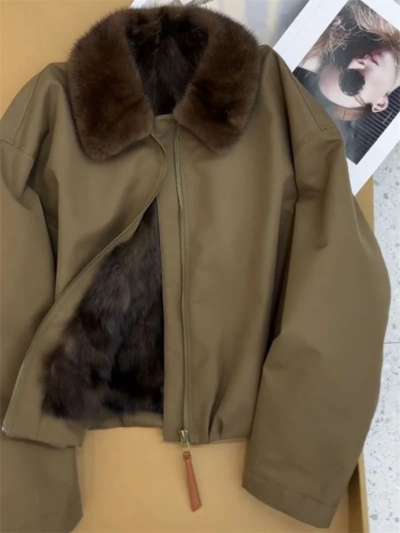 Women's Thickened Lambswool Winter Coat