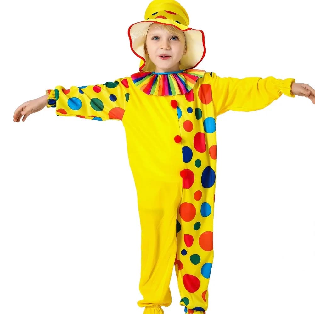 Halloween Clown Costume Performance  Makeup Ball Dressed Up Cosplay Props