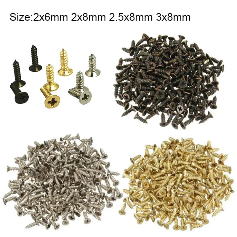 Bronze Wood Screw Assortment Kit, 100 Pieces