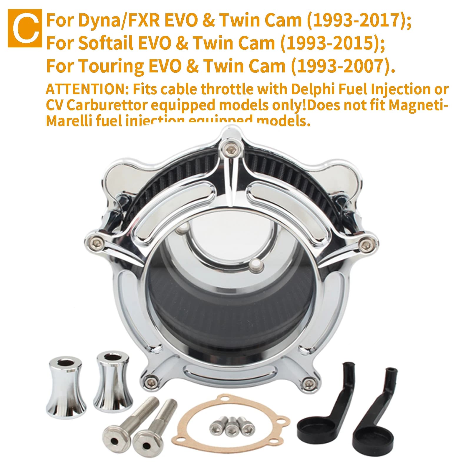 CNC Air Cleaner Intake Filter for Harley