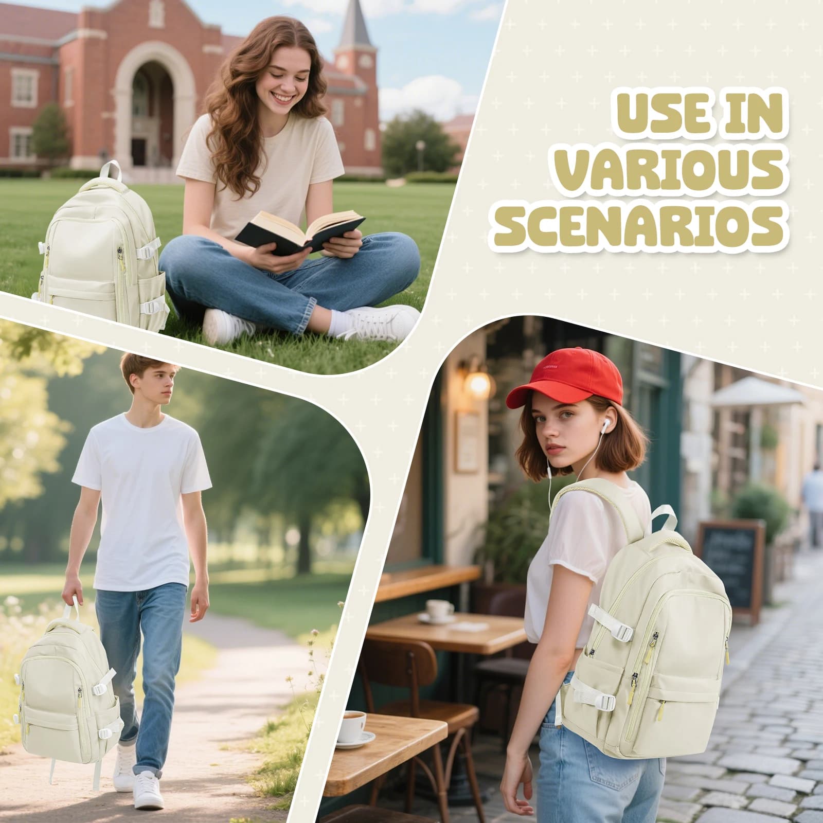 High Capacity Water Resistant School Daypack
