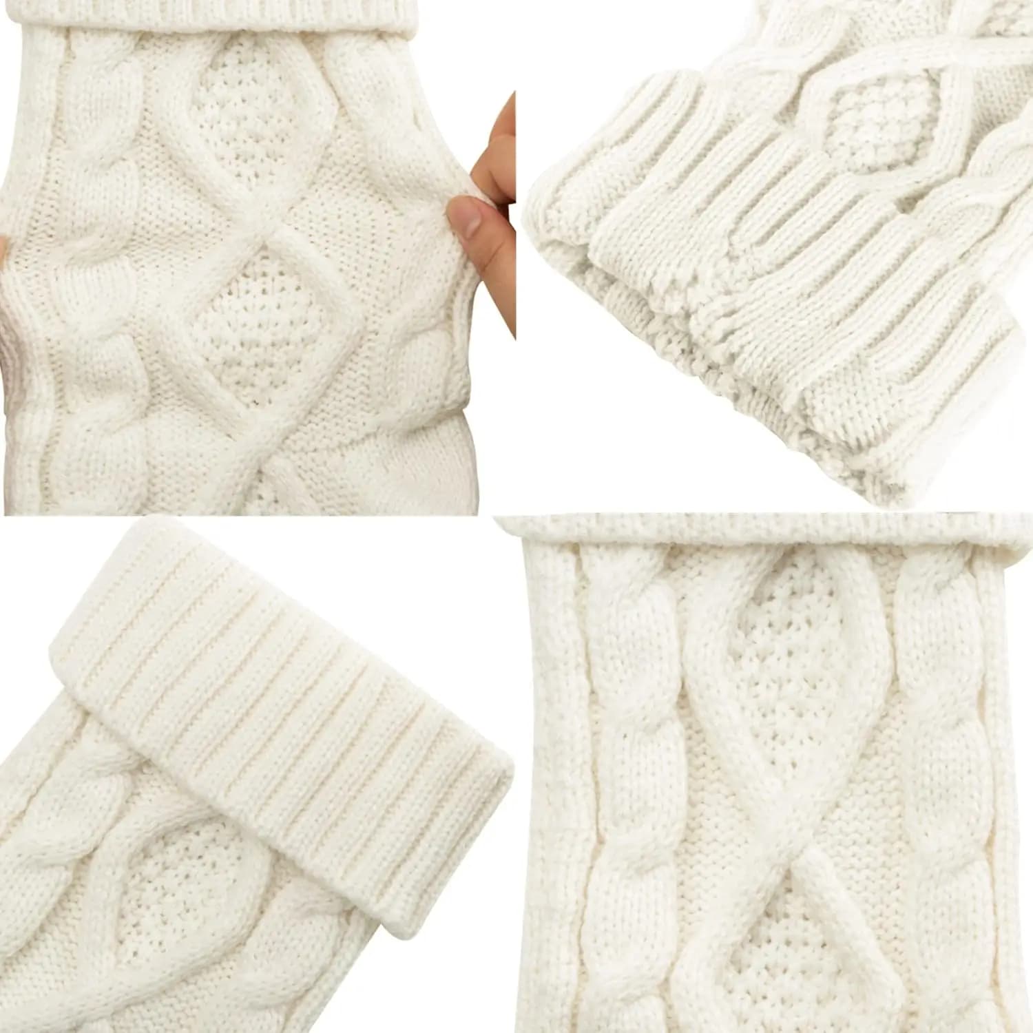 Knit Christmas Stockings with Santa Design