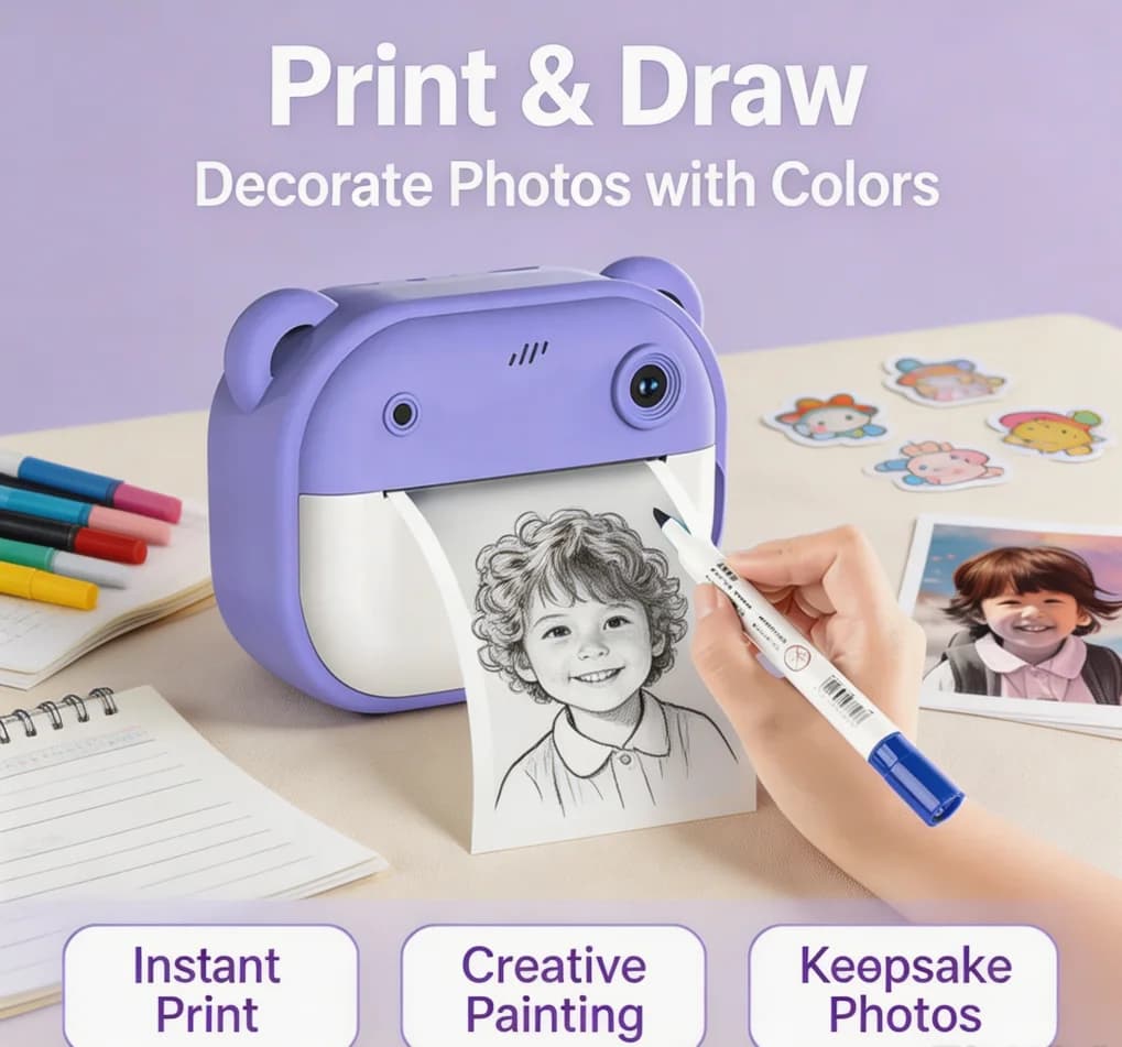 Kids Digital Camera with Instant Printing