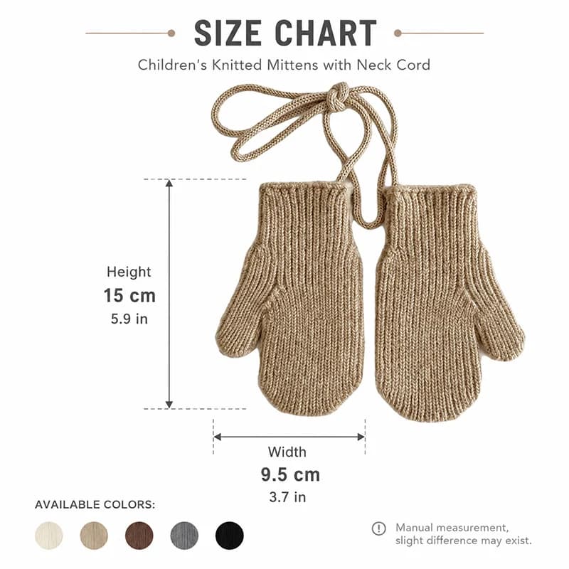 Kids Winter Knitted Mittens