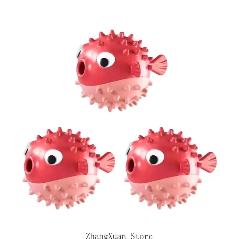 Dog Treat Toy Set with Textured Chew Body