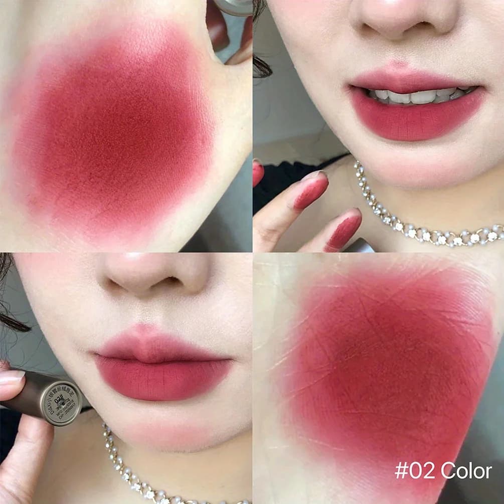 Matte Finish Lip Glaze with Velvet Texture