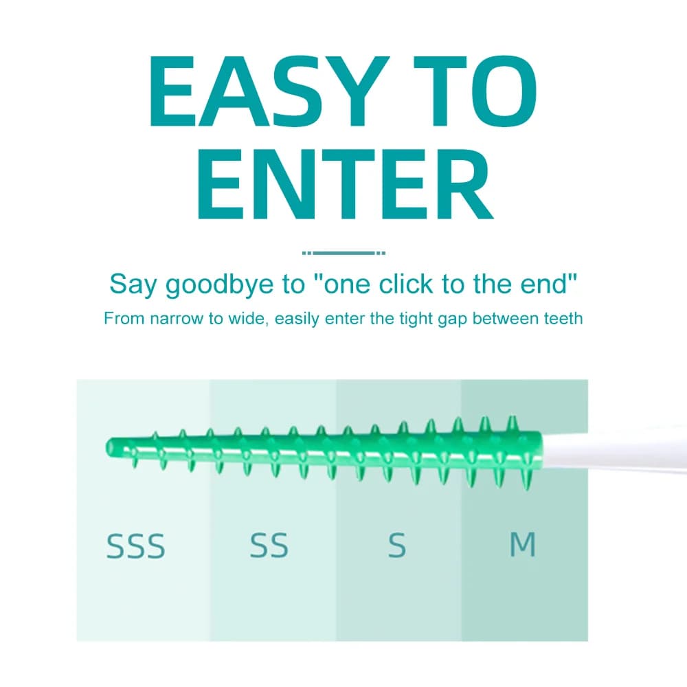 Interdental Floss Picks with Brushes