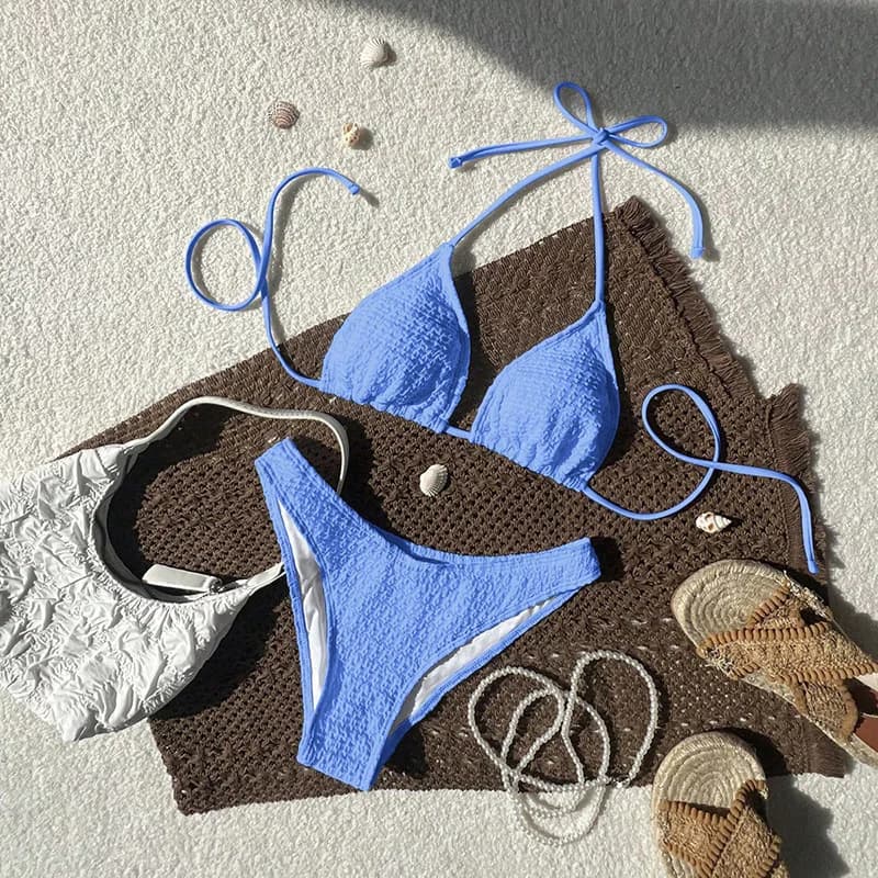 Women's Bandeau Triangle Bikini Swimsuit Set