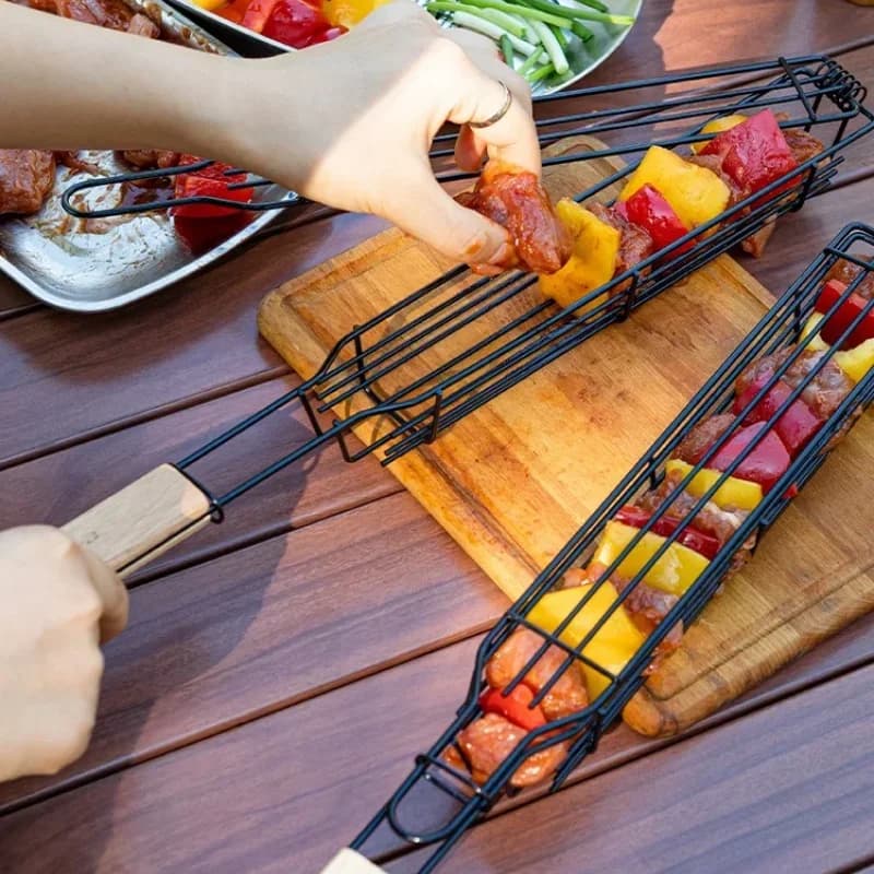 Portable Stainless Steel Nonstick BBQ Grill Basket