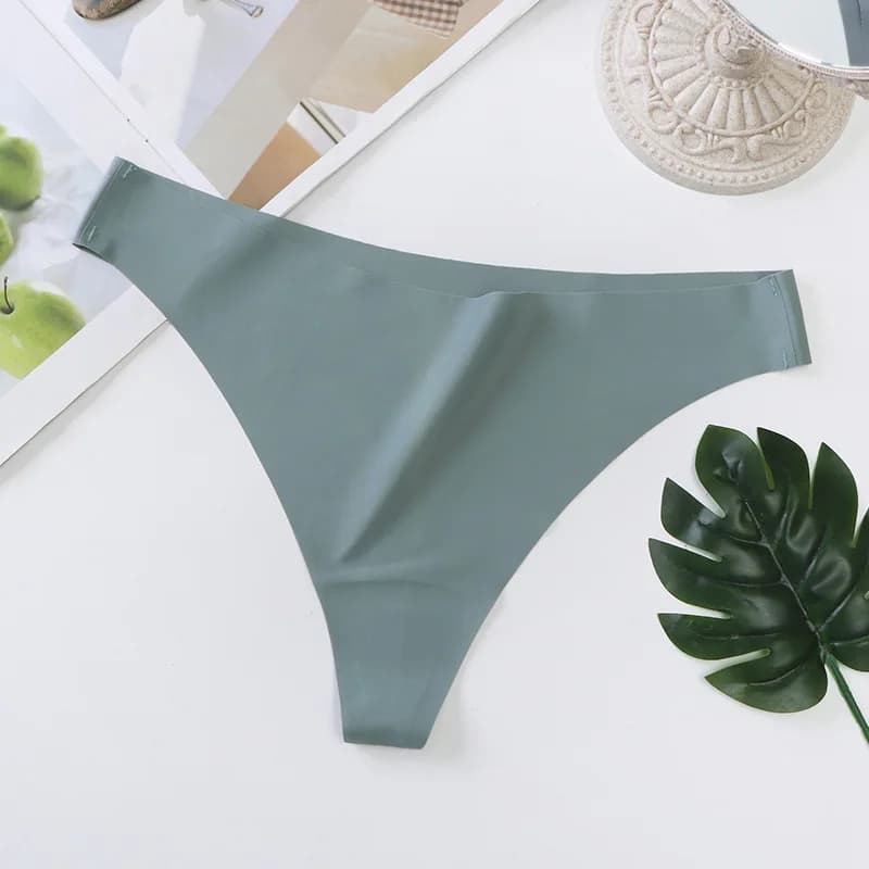 Seamless Ice Silk Thong Underwear