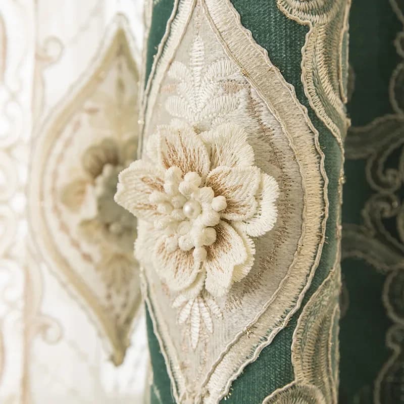 European Embroidered Curtains Panel