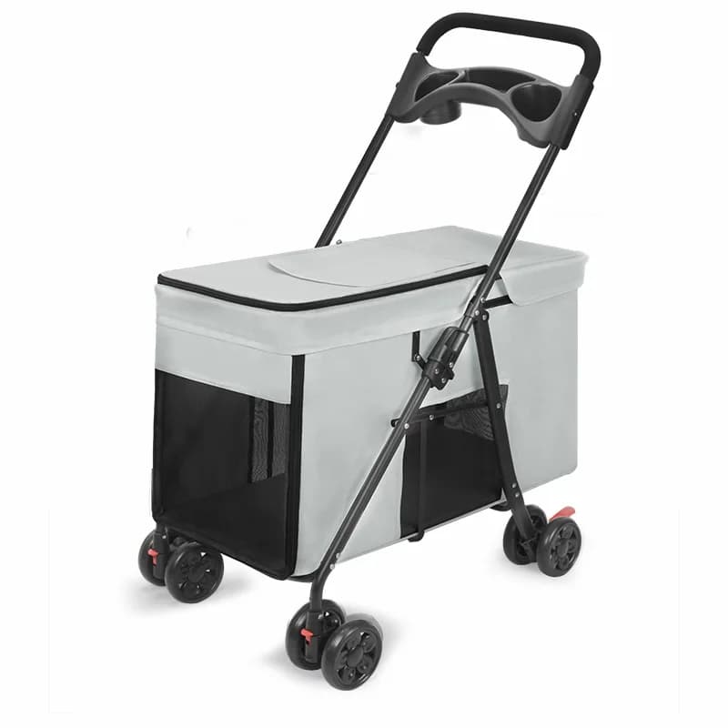 Medium To Large Dog Pet Stroller Multifunctional and Foldable Suitable for Outdoor Travel, Large Size for Commuting and Portable