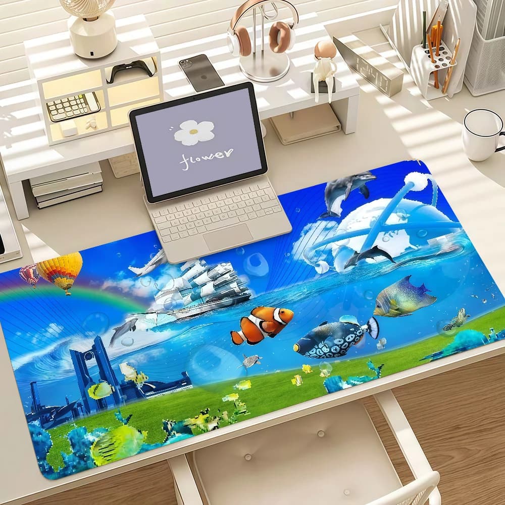 Large Gaming Mouse Pad with Stitched Edges
