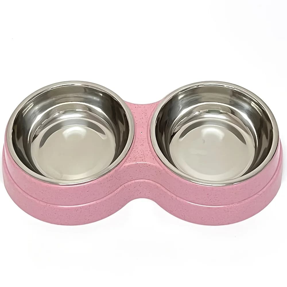 Stainless Steel Dual Pet Food and Water Bowls