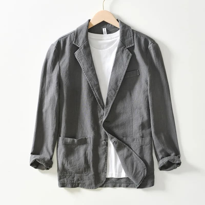 Retro Linen Blazer for Men