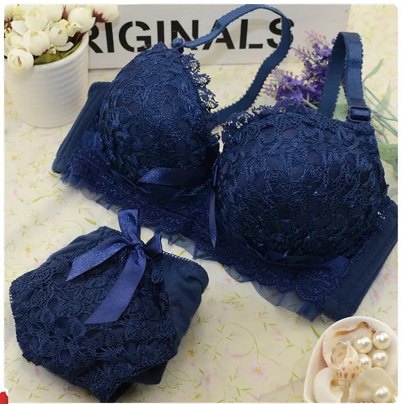 Lace Push-Up Bra and Panty Set