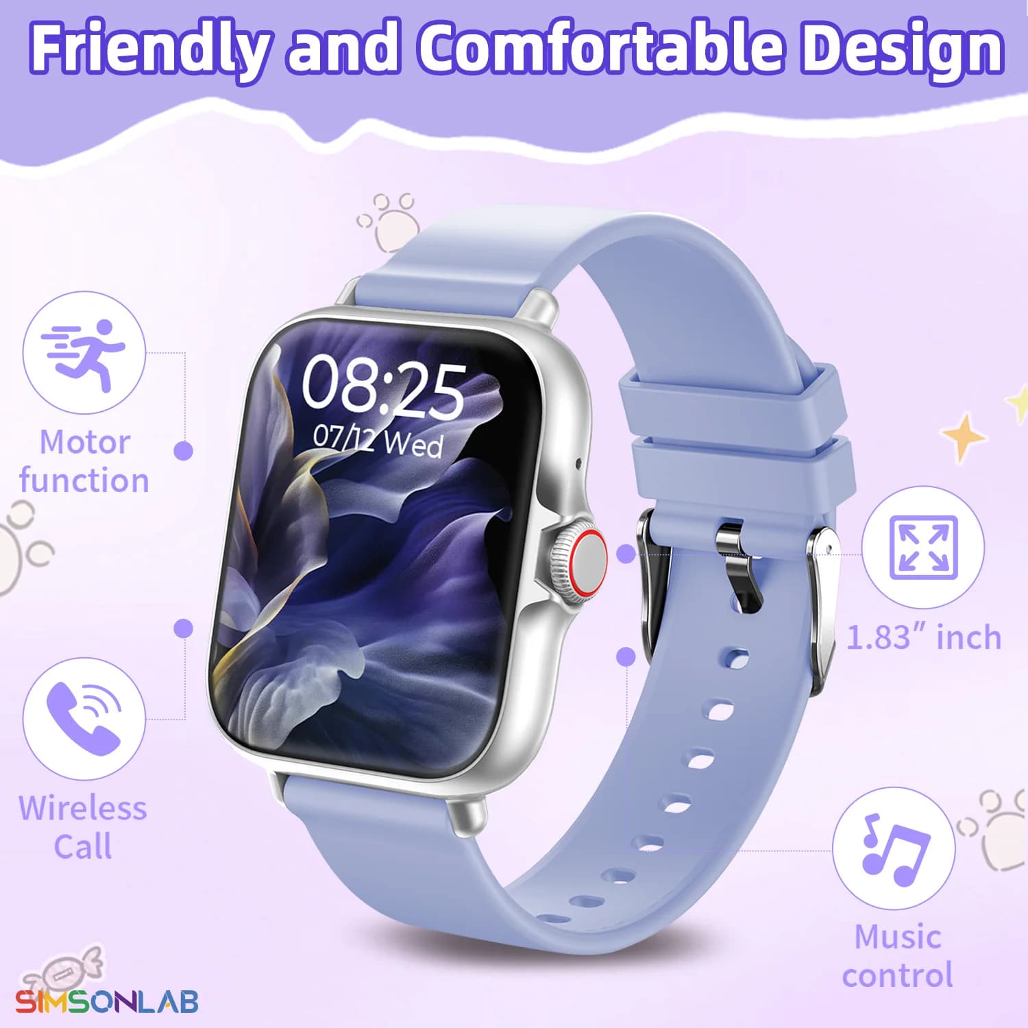 Smart Watch for Android iOS Ultra Low Power Bluetooth Calling Fitness Tracker Music Control Voice Assistant Metal Body Sports