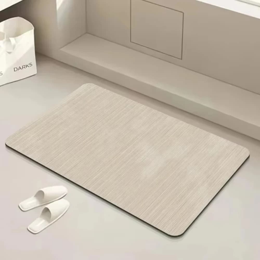 Diatomite Bath Mat with Rubber Padding