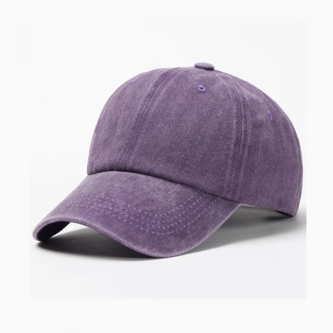 Washed Cotton Snapback Baseball Cap