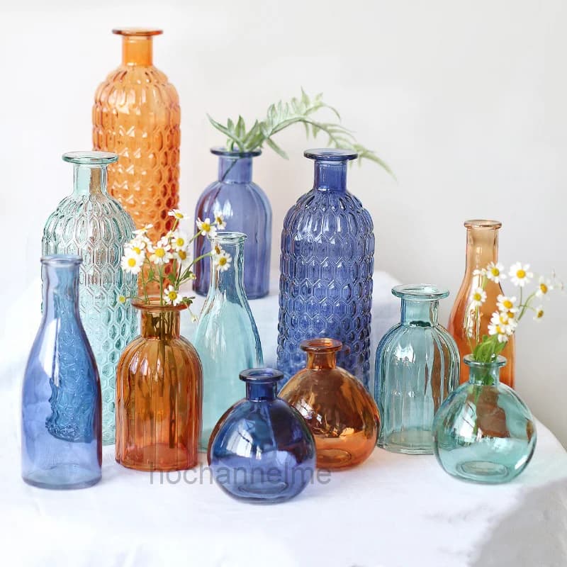 Glass Flower Vase for Table Decor