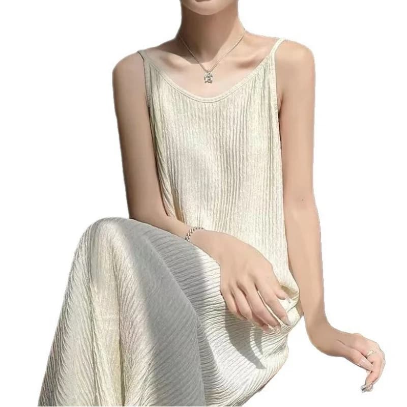 Summer French Style Adjustable Maxi Dress
