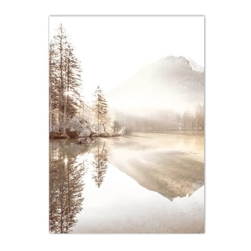Natural Scenery Reed Grass Beach Canvas Wall Art