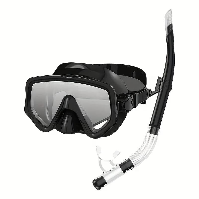 Panoramic Snorkel Set with Tempered Glass Mask