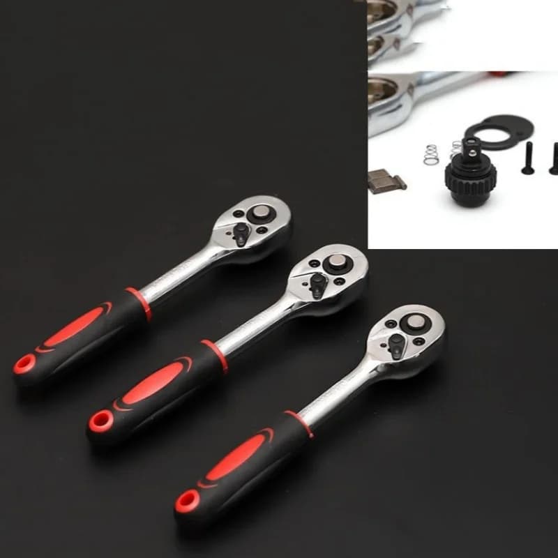 46-Piece Car Repair Tool Set with Ratchet Wrench