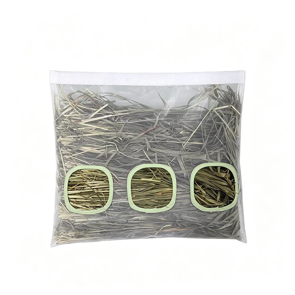 Transparent Hanging Hay Feeder Pouch