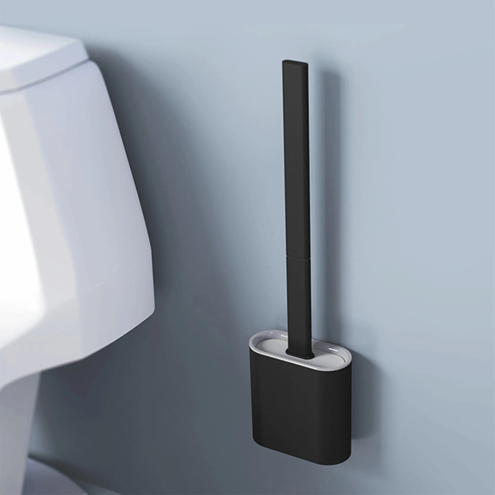 Deep-Cleaning Silicone Toilet Bowl Brush