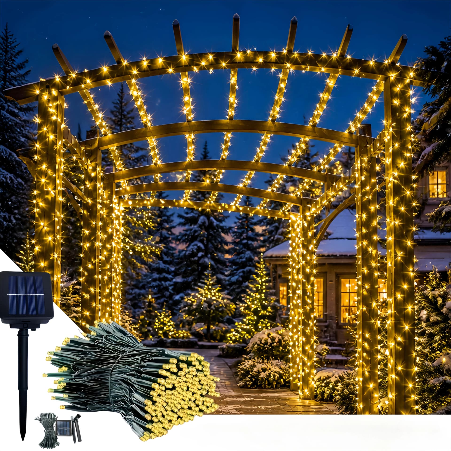 Solar LED String Light with 8 Modes