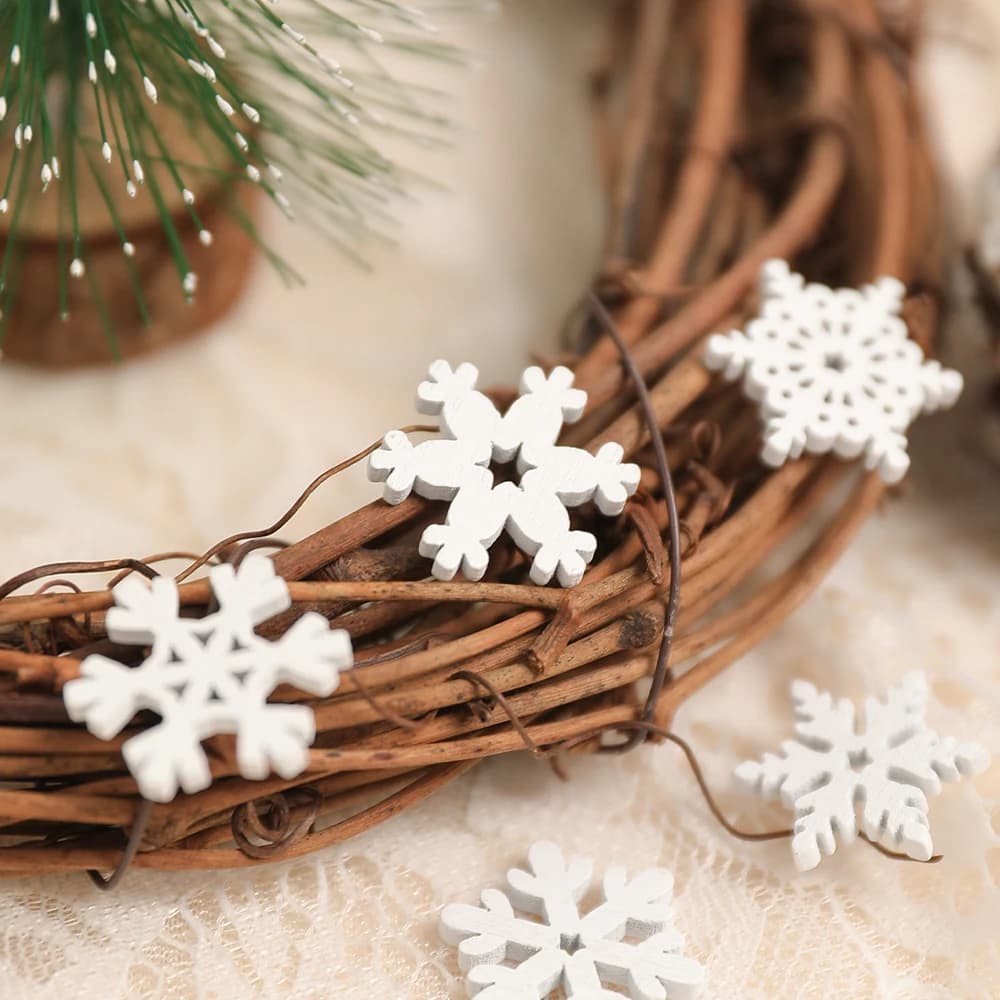 Wooden Snowflake Ornaments for Christmas