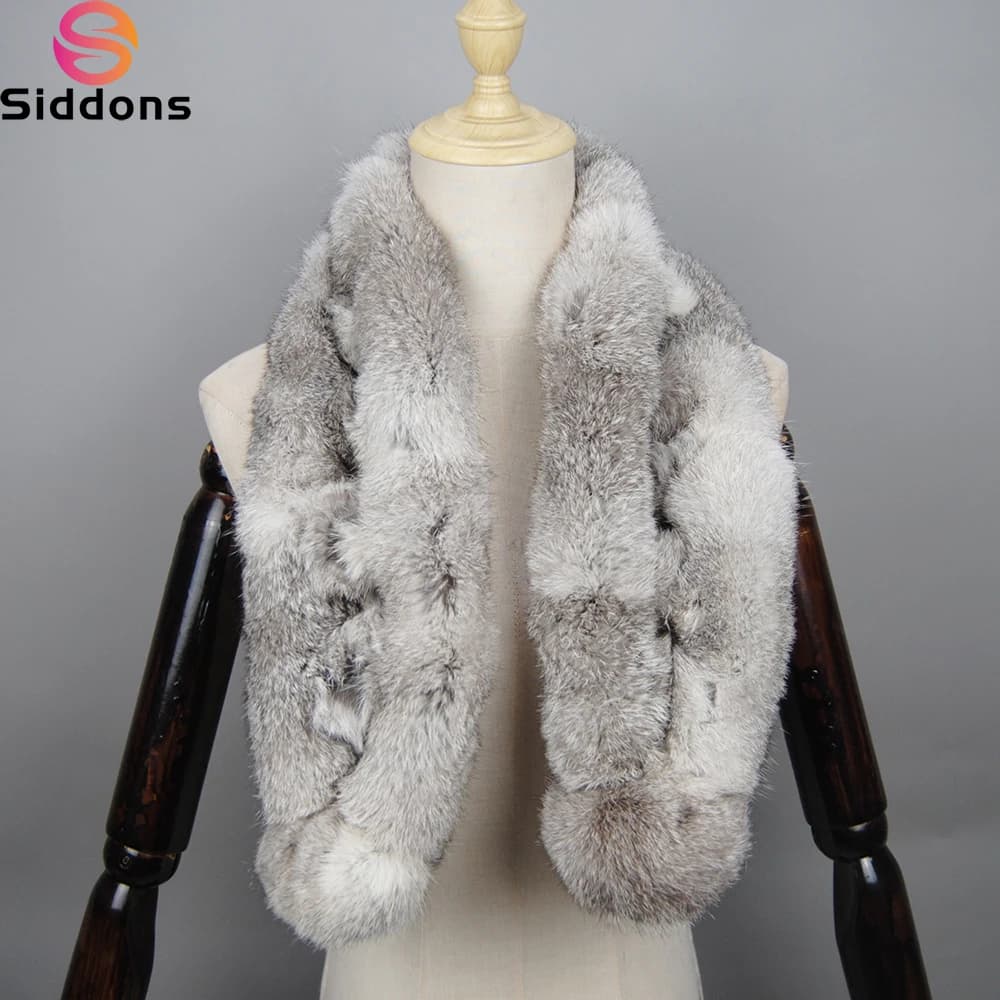 Natural Rabbit Fur Winter Scarf