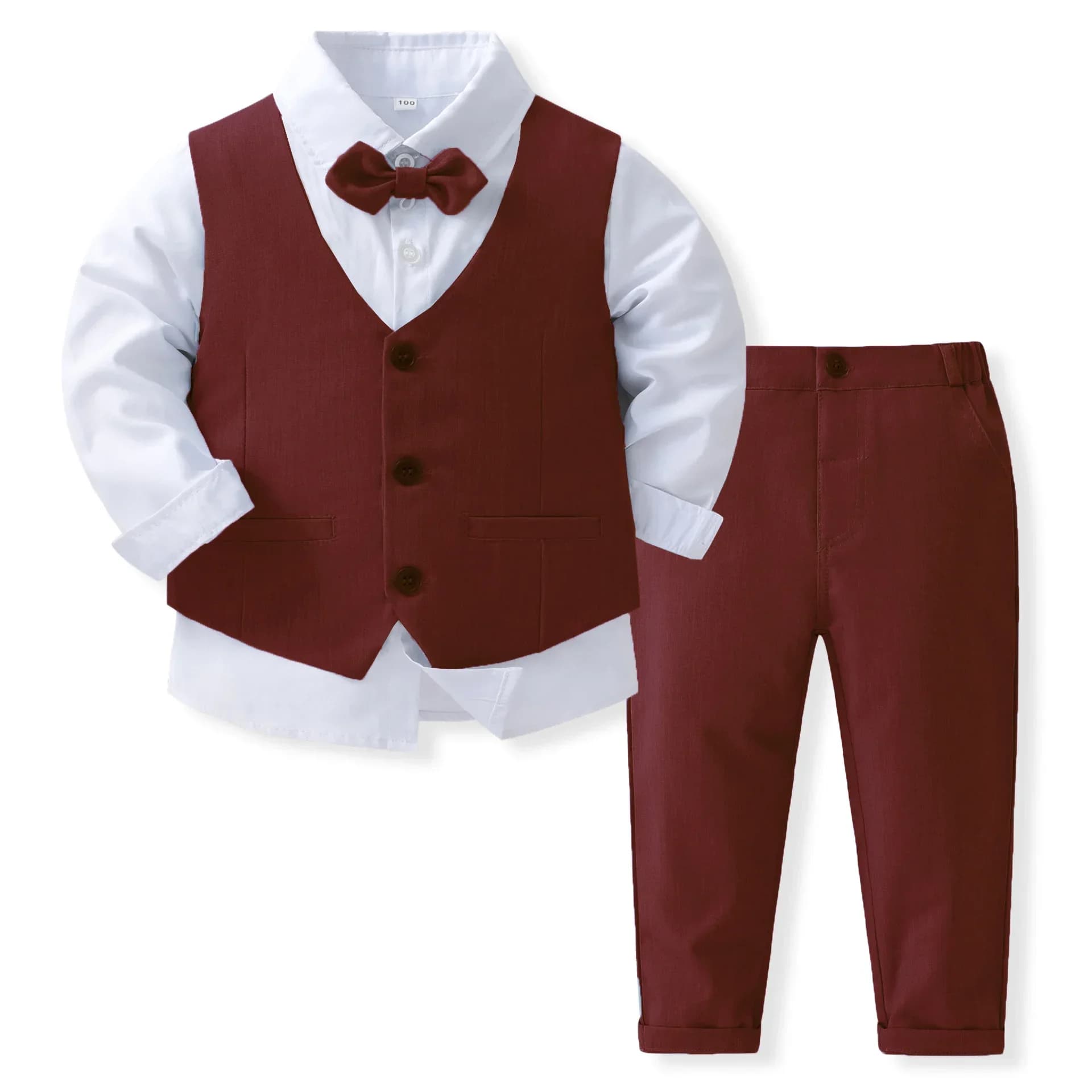 Kids Solid Formal Cotton Suit 1-6 Years
