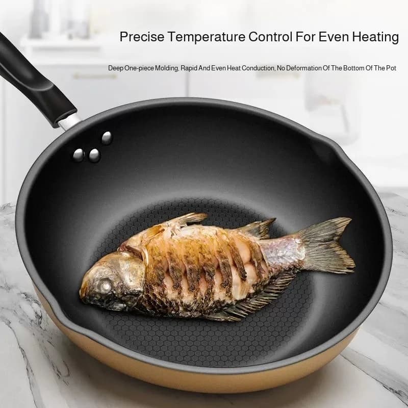 Honeycomb Nonstick Wok Frying Pan