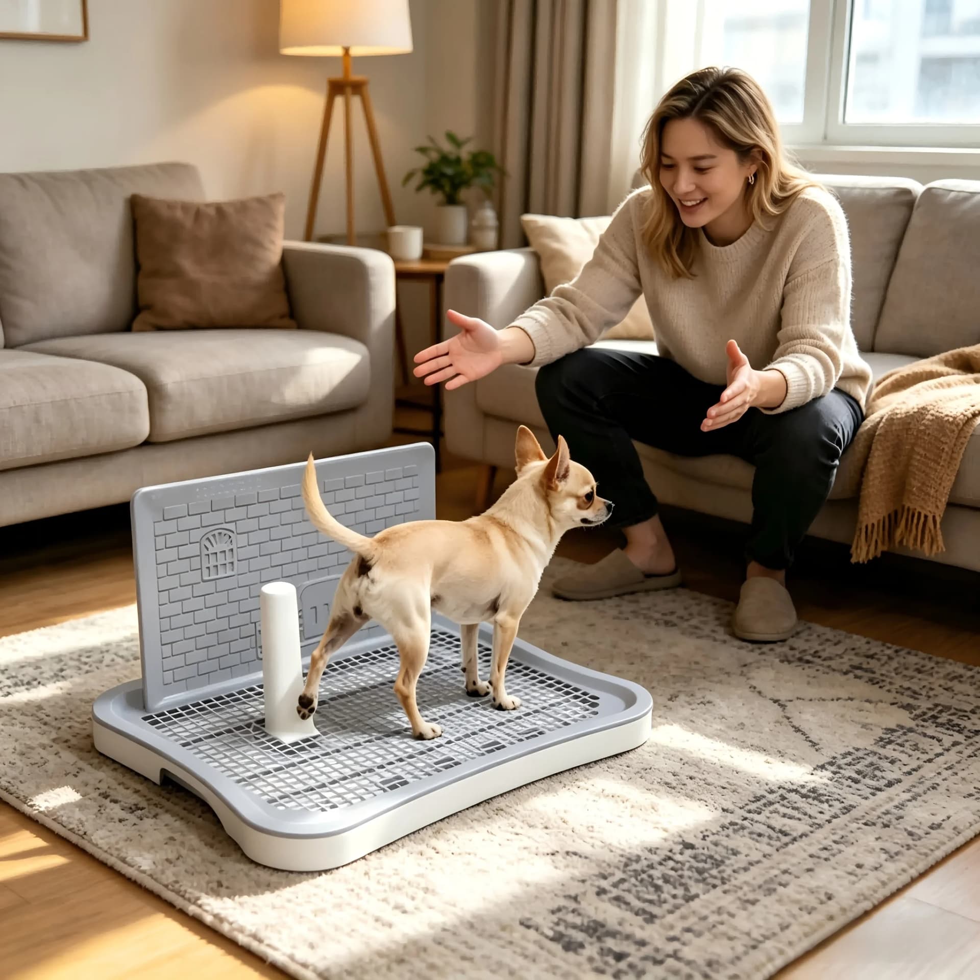 Indoor Dog Toilet with Splash Guard