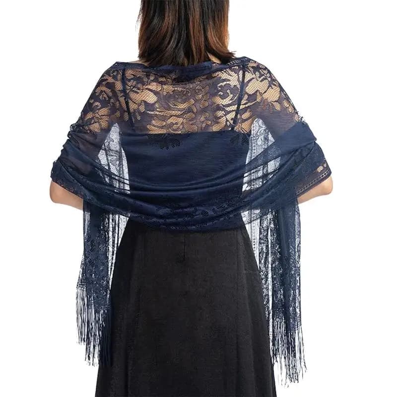 Sheer Tassel Shawl Wrap