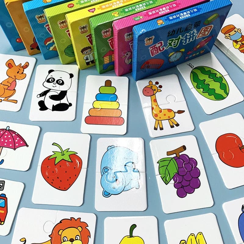 Montessori Matching Puzzle Cards for Toddlers