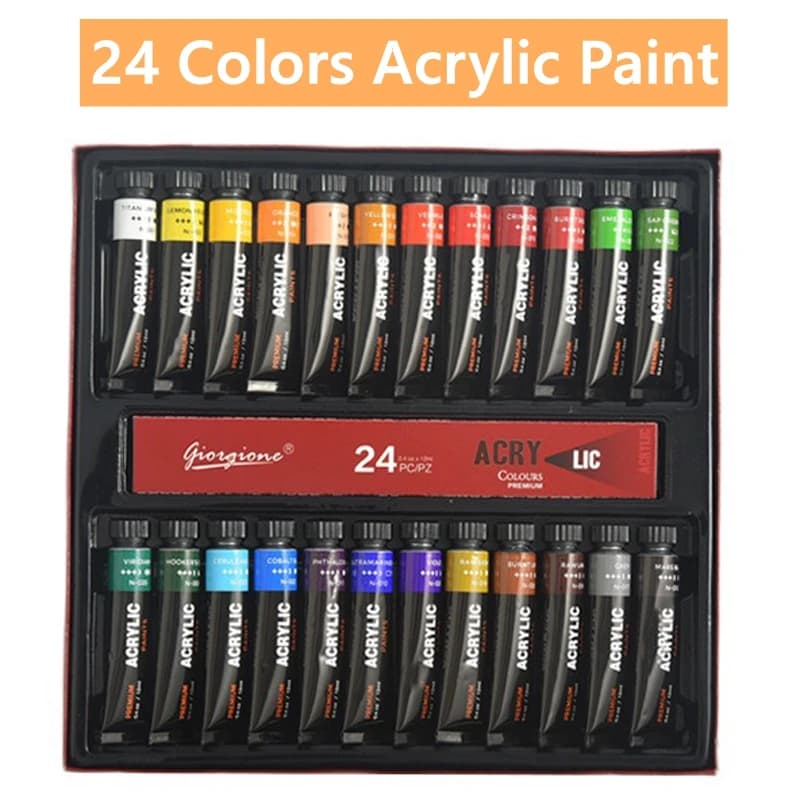 Acrylic Paint Set 24 Colors 12ml