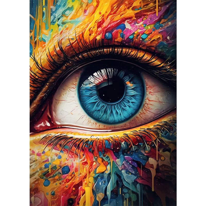 Abstract Eye Features Canvas Wall Art Print