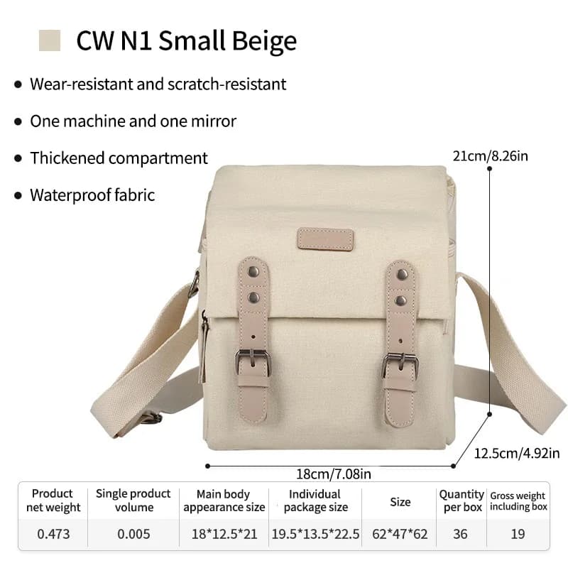 Single-Shoulder Canvas Camera Bag