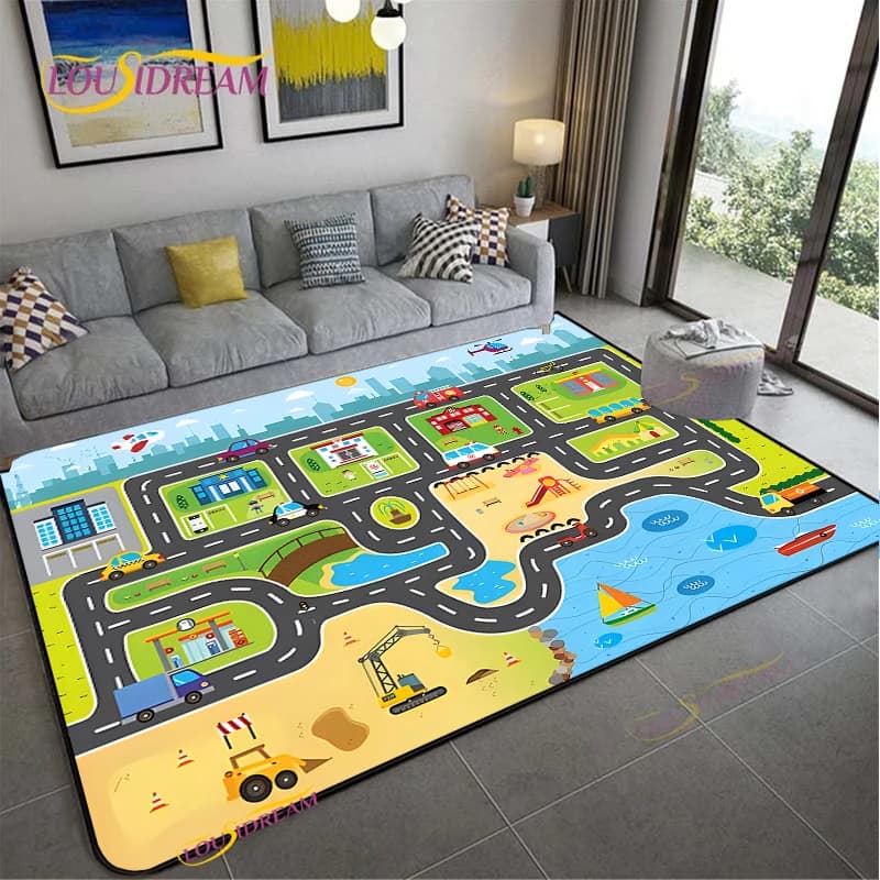 Road Traffic Non-Slip Area Rug