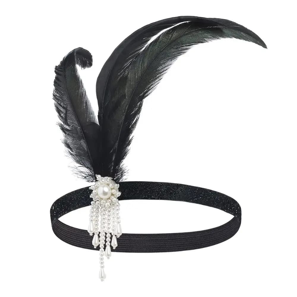 Rhinestone Feather Headband