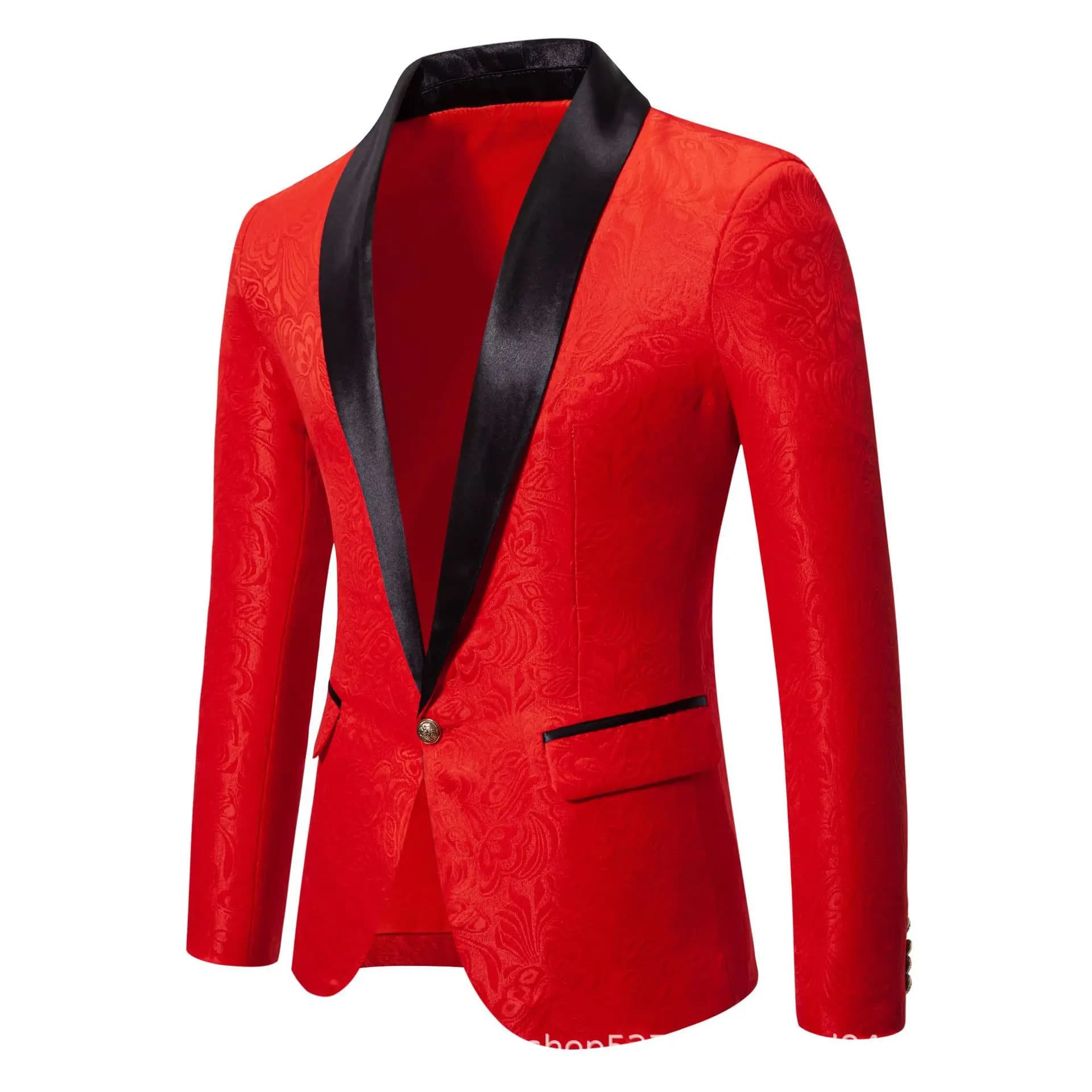 Men's Slim Fit Jacquard Suit Jacket