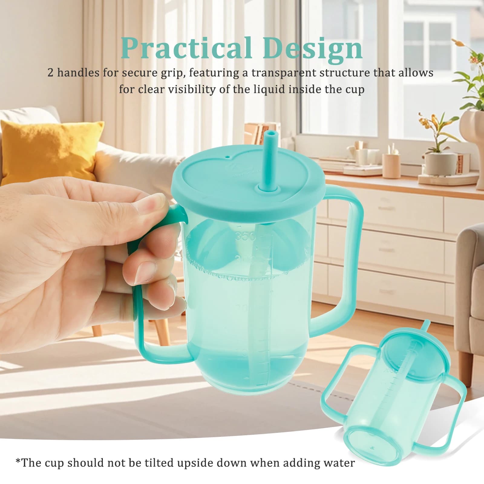 Spill-Proof Sippy Cup with Straw, 2-Pack