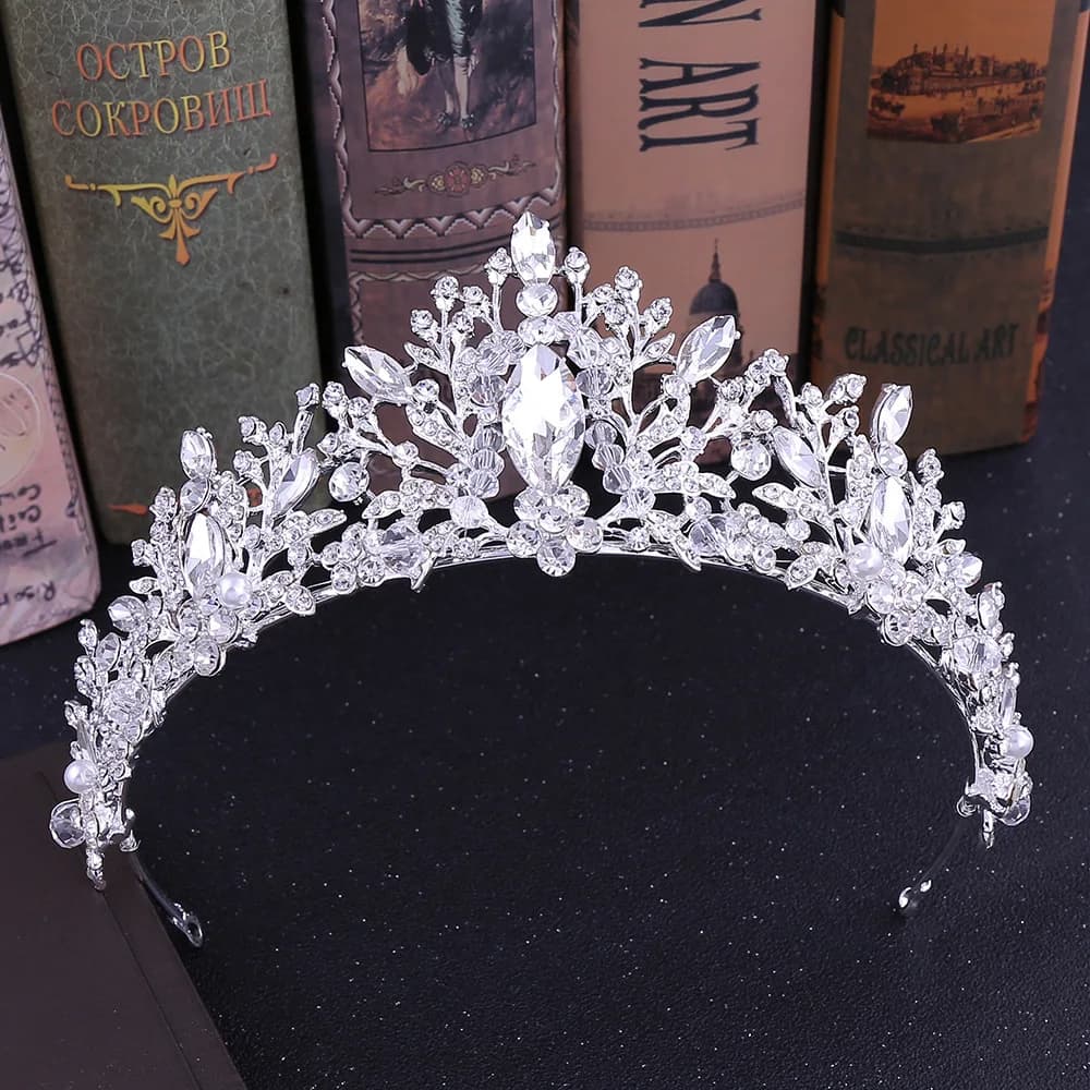 Bridal Jewelry Set Wedding Crowns for Brides Tiaras and Crowns Bride Crystal Rhinestone Necklace Tiara Wedding Hair Accessories